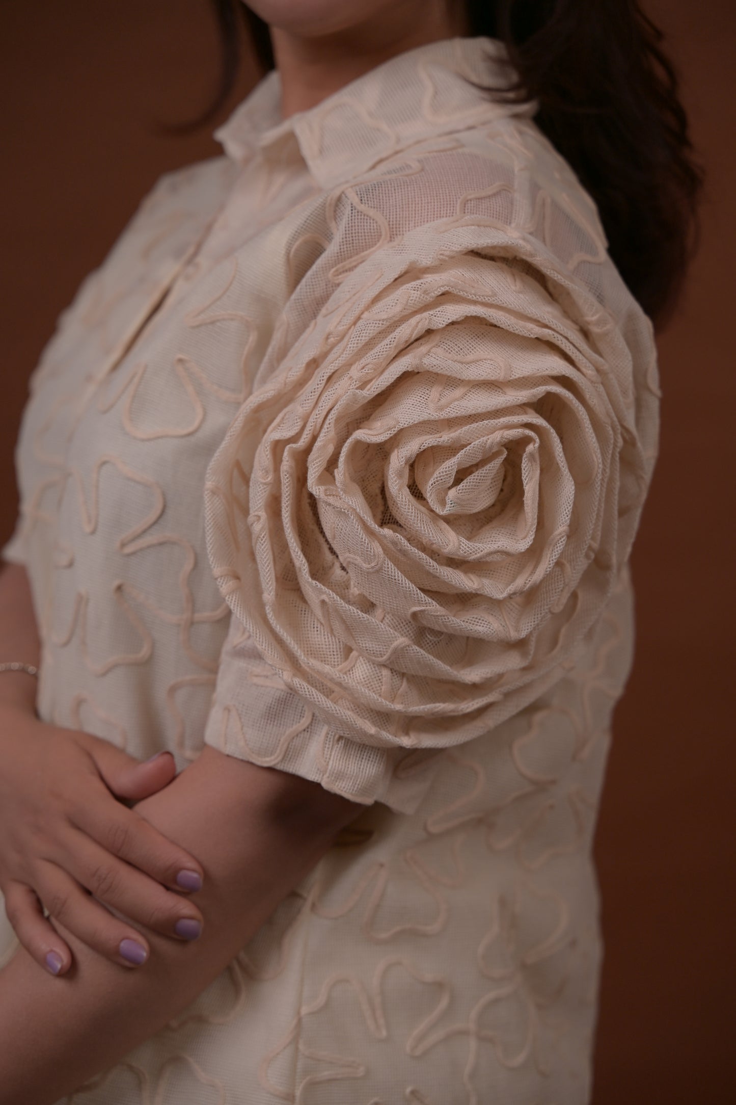 White Petal Rose Shirt