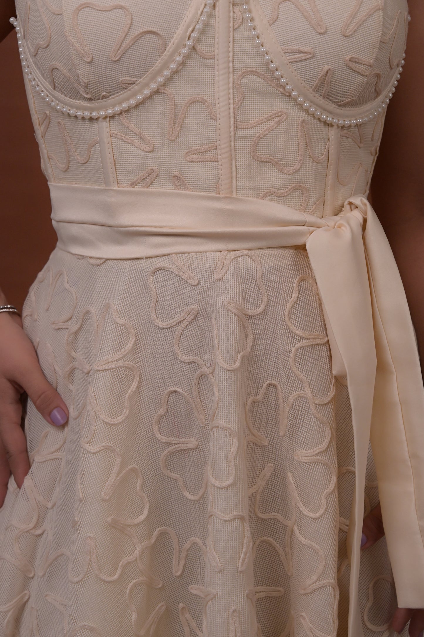 White Petal Corset Dress