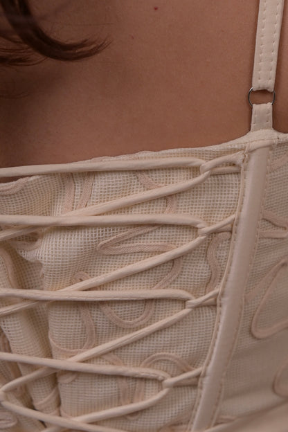 White Petal Corset Dress