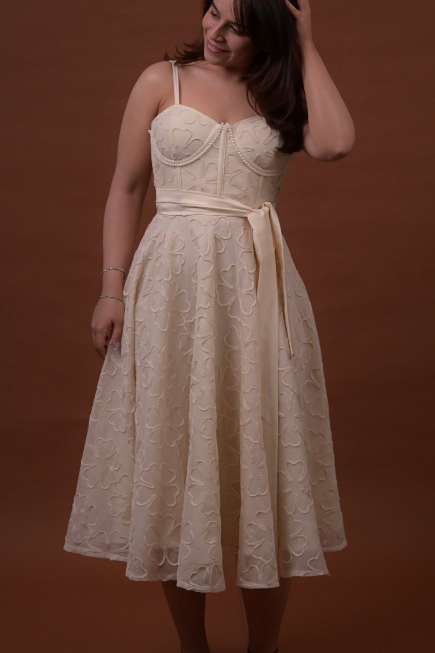 White Petal Corset Dress