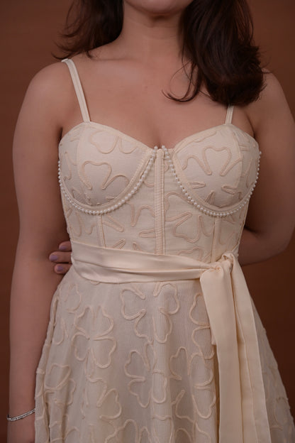 White Petal Corset Dress