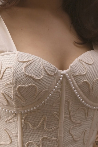 White Petal Corset Top