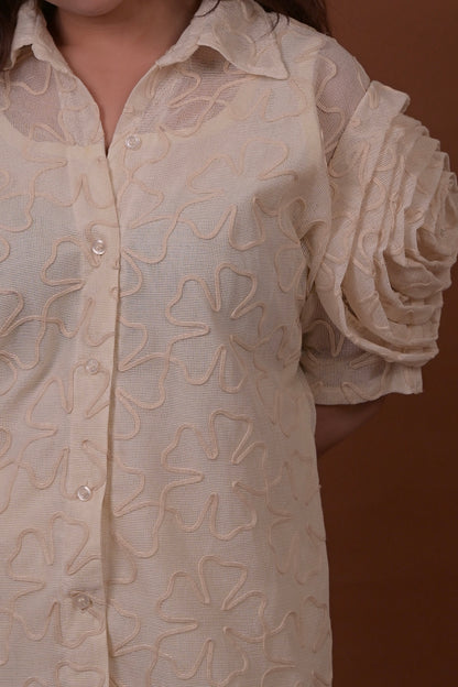 White Petal Rose Shirt