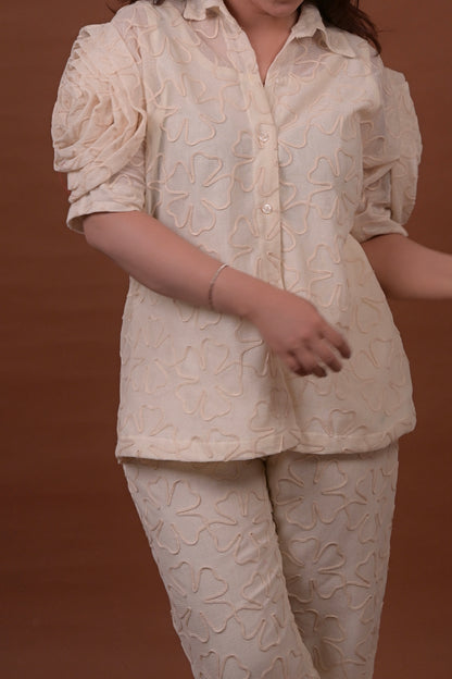 White Petal Rose Shirt