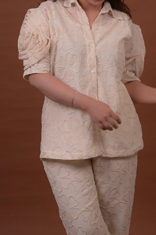 White Petal Rose Shirt