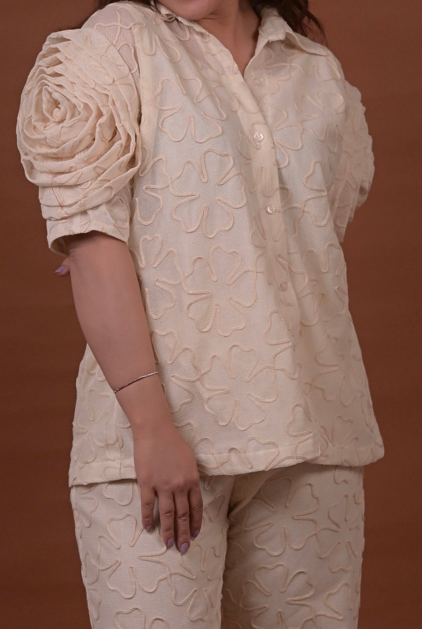 White Petal Rose Shirt