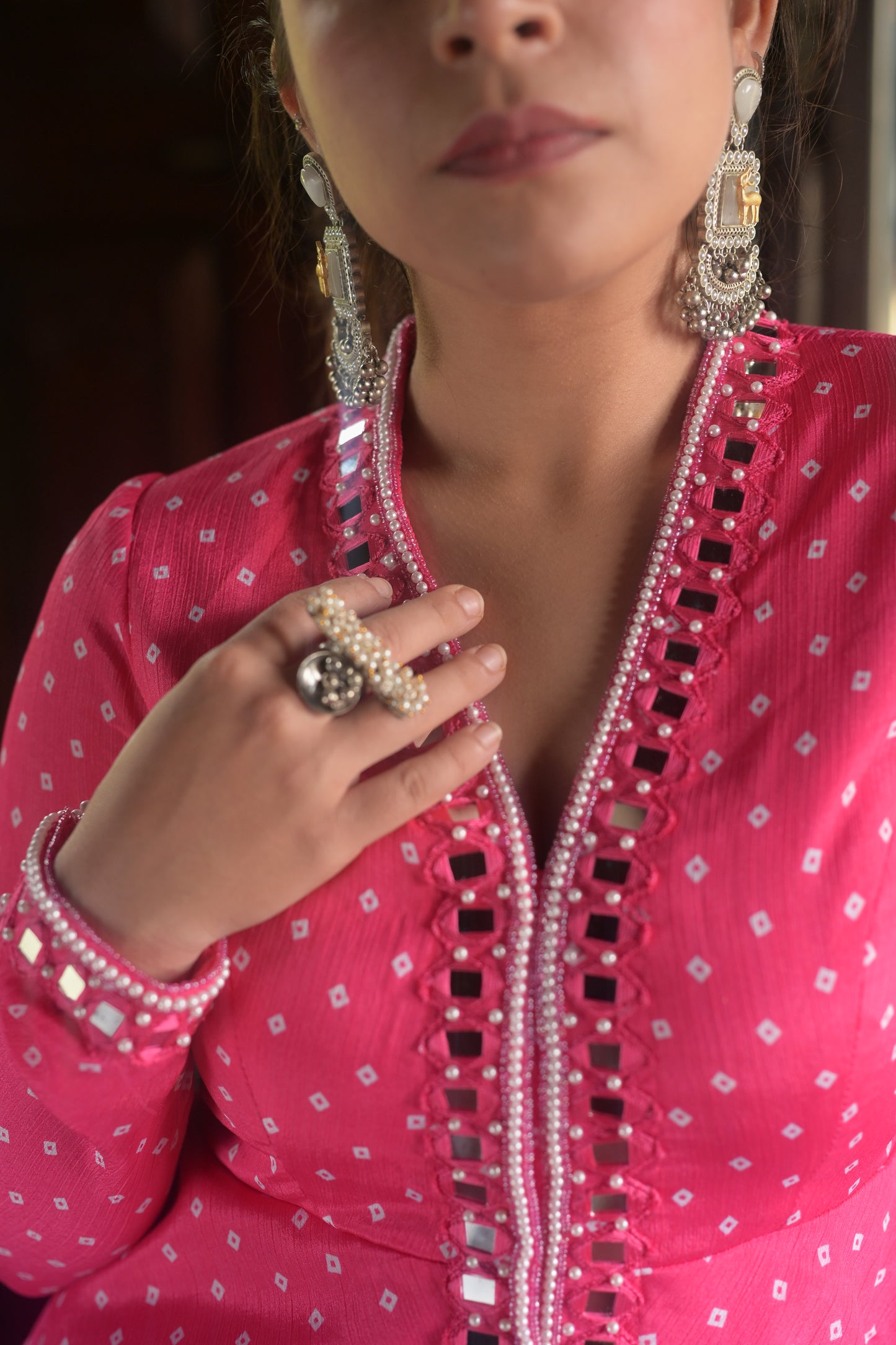 Embroidery Peplum Jacket with Sharara Set